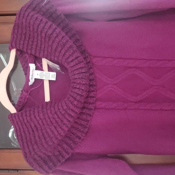STYLE & Co Cowley neckline sweater medium nwt - Picture 2 of 7